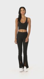 Airbrush High-Waist Flutter Legging – Ivory - Image 3