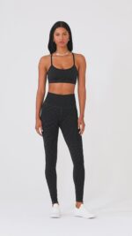 Jacquard High-Waist Checkered Legging – Black/Anthracite - Image 5