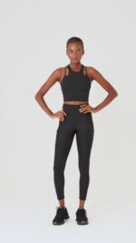 Ribbed Airlift High-Waist 7/8 Enchanted Legging – Black