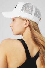 District Trucker Hat – White/Black