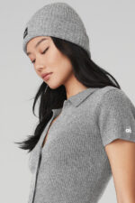 Cashmere Beanie – Dove Grey Heather - Image 3