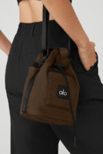 Cross Body Bucket Bag – Espresso/Black - Image 2