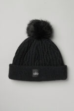 Cable Knit Beanie – Black