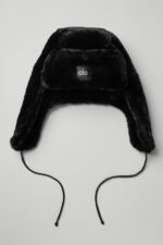 Faux Fur Polar Hat – Black - Image 3