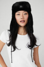 Faux Fur Polar Hat – Black - Image 2