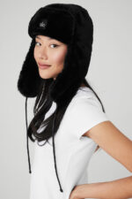 Faux Fur Polar Hat – Black - Image 4