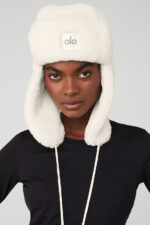 Faux Fur Polar Hat – Ivory - Image 4