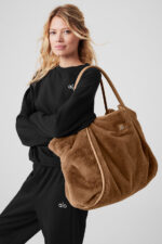 Faux Fur Tote Bag – Toasted Almond - Image 3