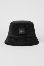 Corduroy Neighborhood Bucket Hat – Black - Image 2