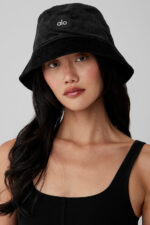 Corduroy Neighborhood Bucket Hat – Black - Image 3