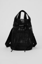 Sheer Cross Body Bucket Bag – Black - Image 3