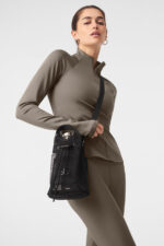 Sheer Cross Body Bucket Bag – Black - Image 4
