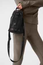 Sheer Cross Body Bucket Bag – Black - Image 2