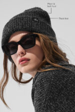 Marl Beanie – Black Marl - Image 3