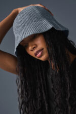 Denim Knit Cloche – Steel Grey/Anthracite - Image 2