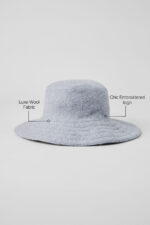 Merino Wool Bucket Hat – Hazy Heather Grey - Image 3