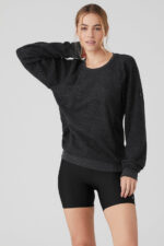 Triumph Crew Neck Sweatshirt – Charcoal Black Triblend - Image 2