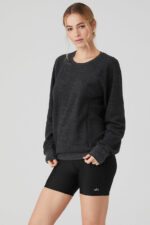 Triumph Crew Neck Sweatshirt – Charcoal Black Triblend - Image 3