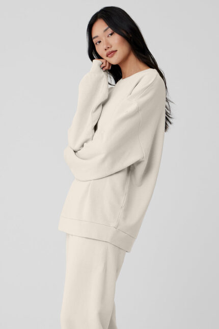 Chill Crew Neck Pullover – Bone