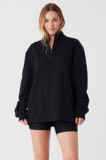 Renown Heavy Weight 1/4 Zip – Black