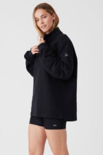 Renown Heavy Weight 1/4 Zip – Black - Image 4