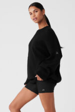 Scholar Crew Neck Sweater – Black - Image 5