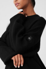 Scholar Crew Neck Sweater – Black - Image 3