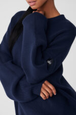 Scholar Crew Neck Sweater – Navy - Image 3