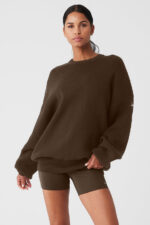Scholar Crew Neck Sweater – Espresso - Image 4