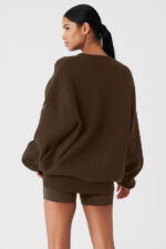 Scholar Crew Neck Sweater – Espresso
