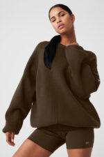 Scholar Crew Neck Sweater – Espresso - Image 3