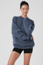 Scholar Crew Neck Sweater – Bluestone - Image 5