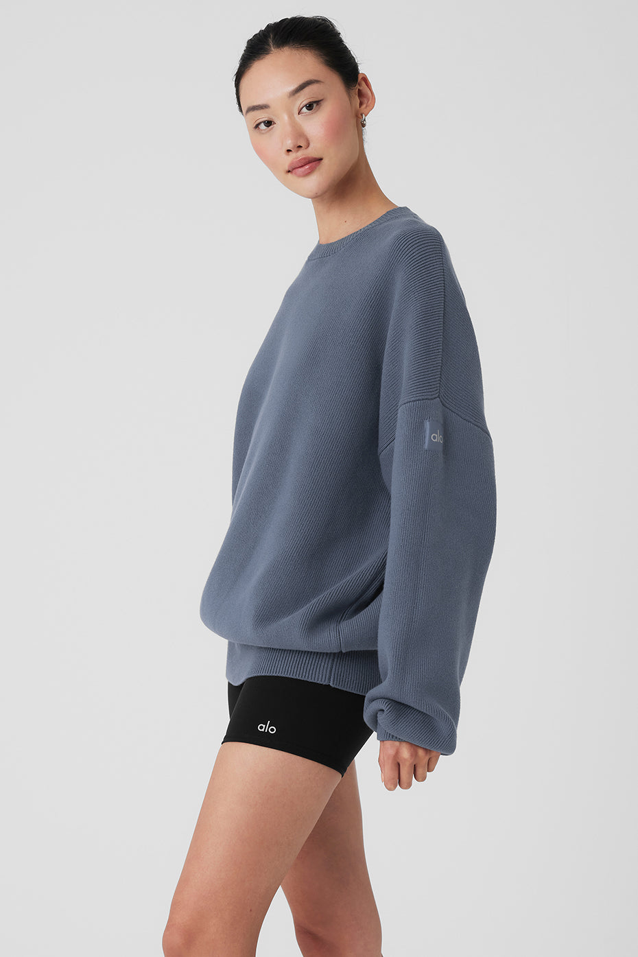 M3224R_04352_b1_s1_a2_1_m54 Scholar Crew Neck Sweater – Bluestone - Image 1