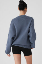 Scholar Crew Neck Sweater – Bluestone - Image 4