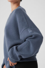 Scholar Crew Neck Sweater – Bluestone - Image 2