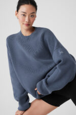 Scholar Crew Neck Sweater – Bluestone - Image 3