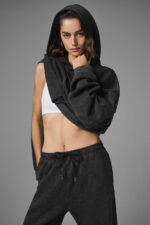 Chill Vintage Wash Hoodie – Black Wash - Image 4