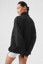 Lightweight Takeaway Track Pullover – Black - Image 3