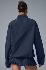 Light Weight Takeaway Track Pullover – Navy - Image 2