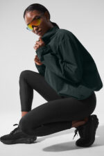 Light Weight Takeaway Track Pullover – Charcoal Green - Image 5