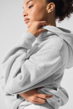 Renown Heavy Weight Hoodie – Athletic Heather Grey - Image 3