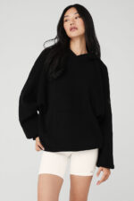 Scholar Hooded Sweater – Black - Image 4