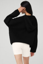 Scholar Hooded Sweater – Black - Image 2