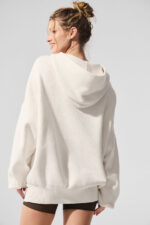 Scholar Hooded Sweater – Ivory - Image 3
