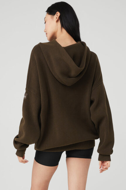 Scholar Hooded Sweater – Espresso