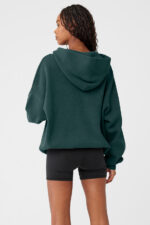 Scholar Hooded Sweater – Midnight Green - Image 5