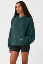 Scholar Hooded Sweater – Midnight Green - Image 4