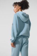 Scholar Hooded Sweater – Celestial Blue Heather - Image 2