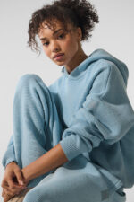 Scholar Hooded Sweater – Celestial Blue Heather - Image 5