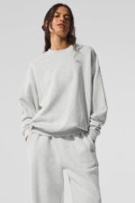 Accolade Crew Neck Pullover – White Heather